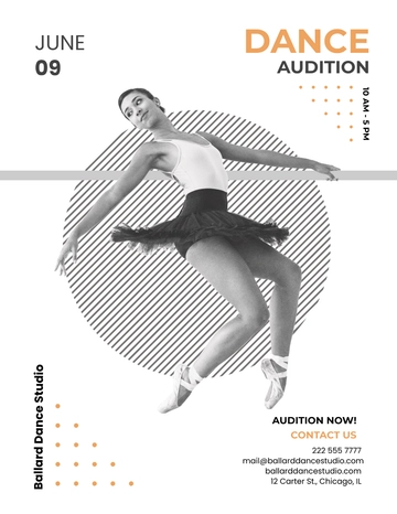 Free Creative Dance Audition Flyer Template to Edit Online Free Creative Dance Audition Flyer Template to Edit Online