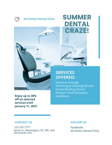 Free Dental Clinic Flyer Template to Edit Online