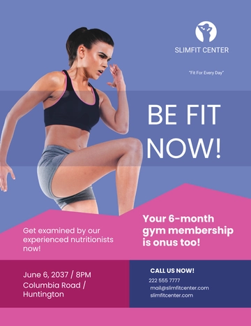 Free Fitness Health Center Flyer Template to Edit Online