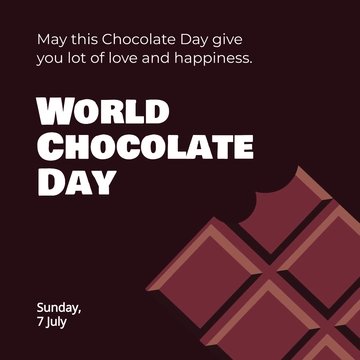 Free World Chocolate Day Instagram Post Template to Edit Online Free World Chocolate Day Instagram Post Template to Edit Online