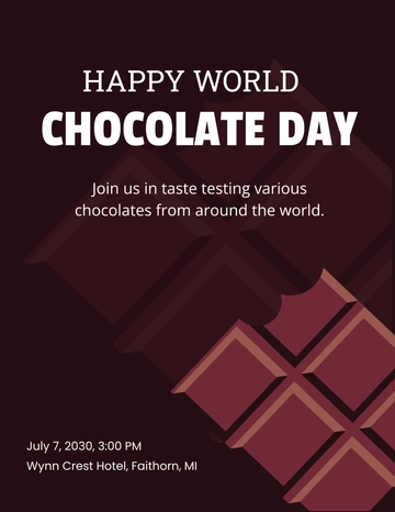 Free World Chocolate Day Pinterest Pin Template to Edit Online