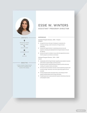 Assistant Program Director Resume