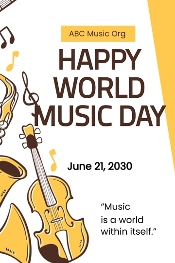 Free World Music Day Tumblr Post Template to Edit Online