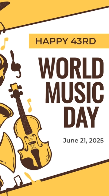 Free World Music Day Instagram Story Template to Edit Online