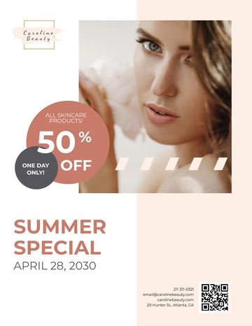 Free Multi Purpose Beauty Flyer Template to Edit Online