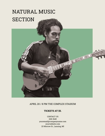 Free Natural Music Flyer Template to Edit Online