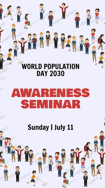 Free World Population Day Instagram Story Template to Edit Online