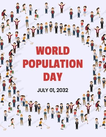 Free World Population Day Pinterest Pin Template to Edit Online