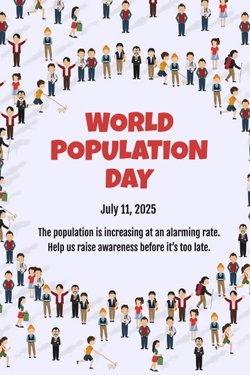Free World Population Day Tumblr Post Template to Edit Online