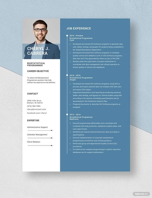 Bio-statistical Programmer Resume
