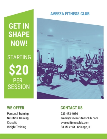 Free Gym Center Flyer Template to Edit Online