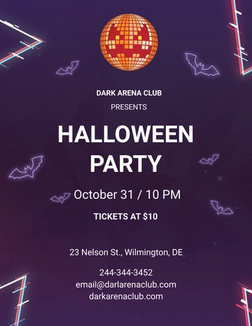 Free Halloween Nightclub Flyer Template to Edit Online