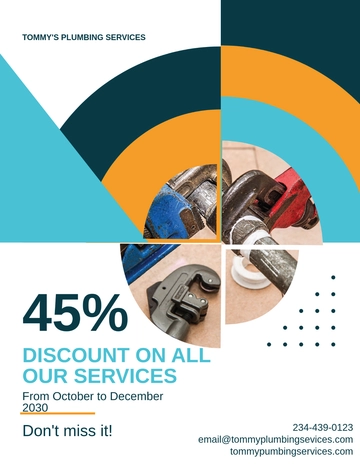 Free Handyman Plumber Services Flyer Template to Edit Online