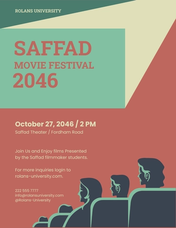 Free Old Retro Movie Festival Flyer Template to Edit Online