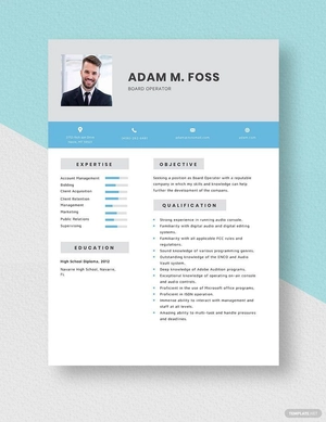 Board Operator Resume