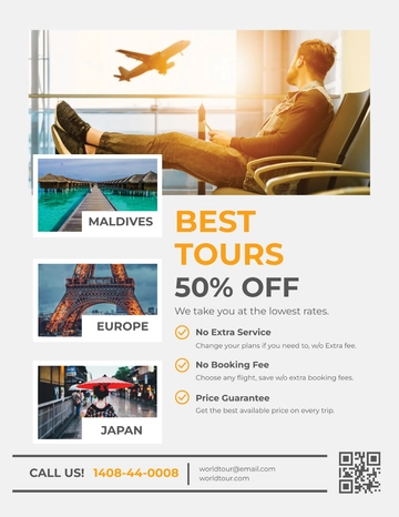 Free Travel Agency Promotional Flyer Template to Edit Online