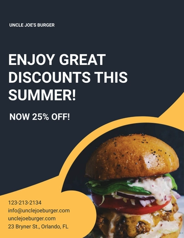 Free Double Sided Fast Food Burger Flyer Template to Edit Online