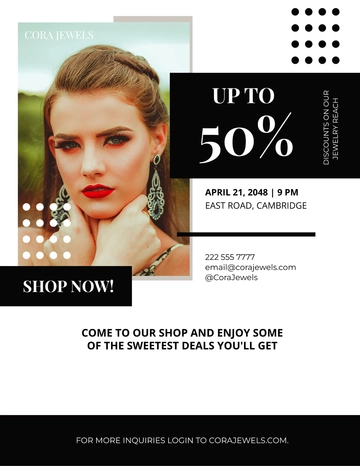 Free Jewelry Product Promotion Flyer Template to Edit Online