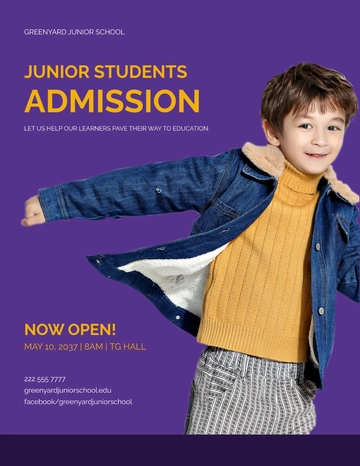 Free Junior School Promotion Flyer Template to Edit Online