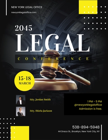 Free Legal Conference Flyer Template to Edit Online