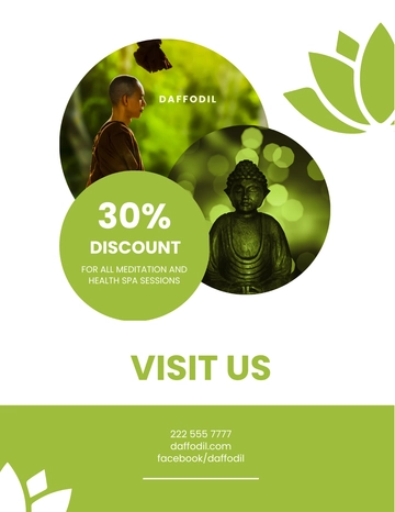 Free Meditation and Healing SPA Flyer Template to Edit Online