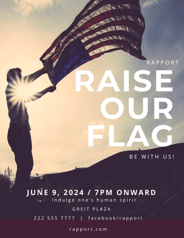 Free Memorial Day Patriotic Flyer Template to Edit Online