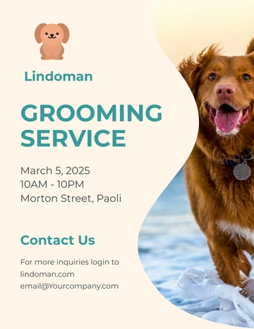 Free Pet Grooming Flyer Template to Edit Online