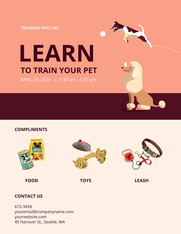 Free Pet Training Flyer Template to Edit Online