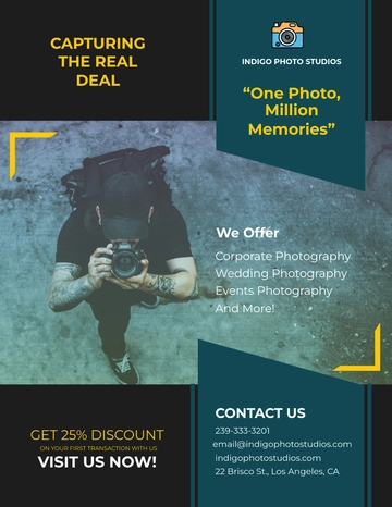 Free Photography Business Flyer Template to Edit Online