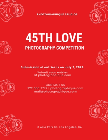 Free Photography Competition Flyer Template to Edit Online