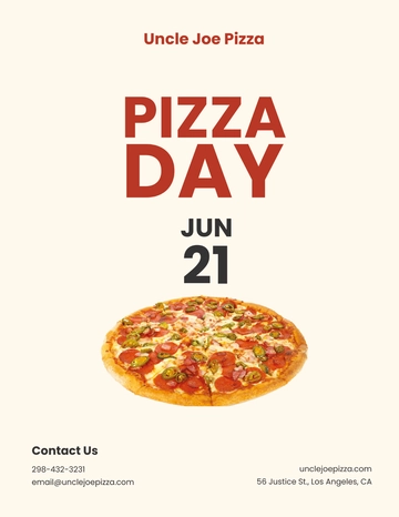 Free Pizza Day Flyer Template to Edit Online
