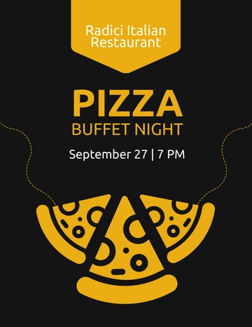 Free Pizza Night Flyer template to Edit Online