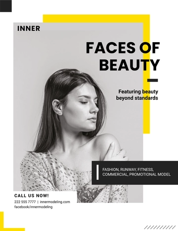 Free Professional Model Agency Flyer Template to Edit Online