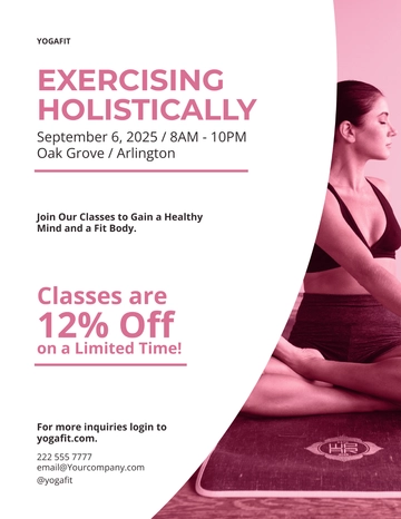 Free Simple Yoga Flyer Template to Edit Online