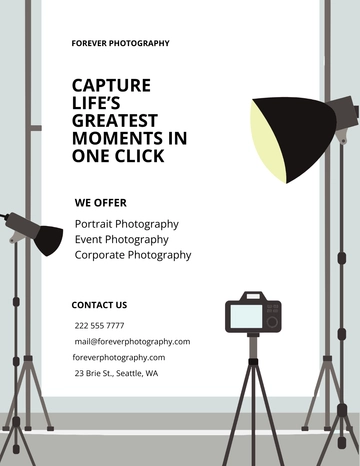 Free Studio Photography Flyer Template to Edit Online