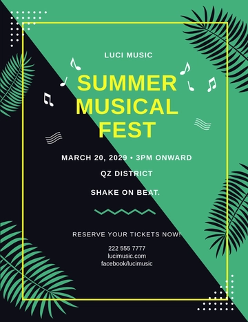 Free Summer Tropical House Flyer Template to Edit Online