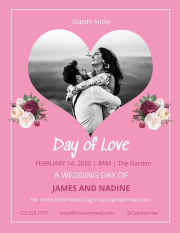 Free Valentines Day Wedding Flyer Template to Edit Online