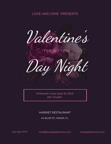 Free Valentines Flyer Template to Edit Online