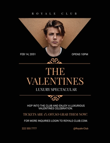 Free Valentines Luxury Spectacular Flyer Template to Edit Online