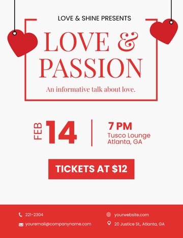 Free Valentines Speaker Night Flyer Template to Edit Online