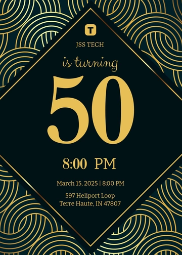 Free Corporate Anniversary Invitation Template to Edit Online