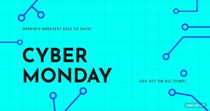 Editable Cyber Monday Sale Facebook Post Template
