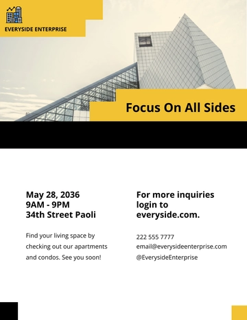 Free Apartment Condo Property Management Flyer Template to Edit Online
