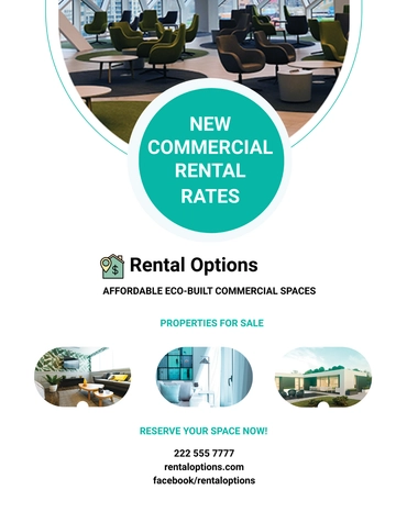 Free Commercial Rental Flyer Template to Edit Online