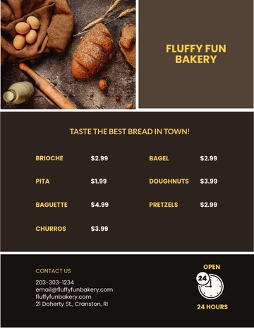 Free Food Menu Bakery Flyer Template to Edit Online Free Food Menu Bakery Flyer Template to Edit Online