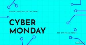 Editable Cyber Monday Sale LinkedIn Blog Post Template