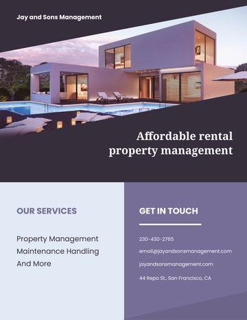Free Rental Management Flyer Template to Edit Online