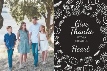 Free Family Thanksgiving Postcard Template to Edit Online