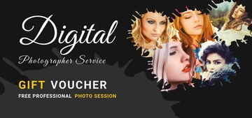 Free Photography Service Gift Voucher Template to Edit Online