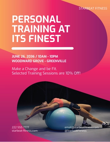 Free Fitness Trainer Flyer Template to Edit Online